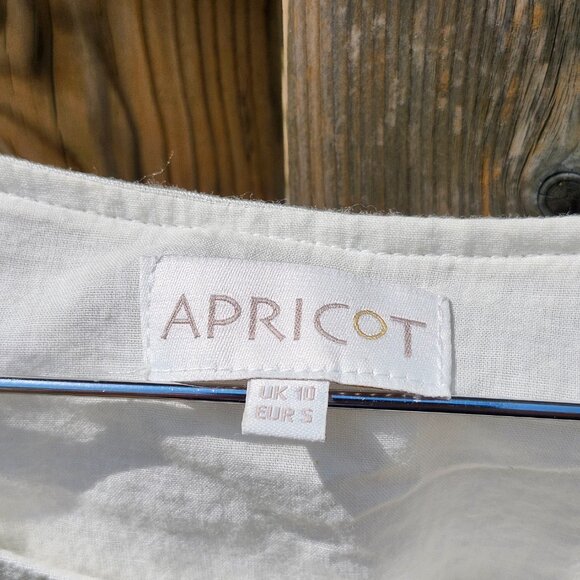 CLASSY APRICOT WHITE Sailor Stripe Mini Dress Women's Size Small - Picture 4 of 6